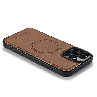 Orangelux™ – Matt Transparent Skal med Metallknappar för iPhone 7 till 17 Pro Max & SE-serien